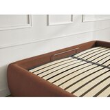 Bobochic Paris Oranžna oblazinjena zakonska postelja s prostorom za shranjevanje/brez vzglavja z letvenim dnom 160x200 cm Inera – | Shoptok.si