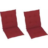  Jastuci za vrtne stolice 2 kom boja vina 100x50x3 cm od tkanine