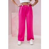 Kesi Włoski Wide-leg trousers buttery-fabric fuchsia u