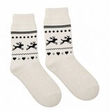 B.Fortuna ženske volnene nogavice Nordic Reindeer - Krem | Shoptok.si