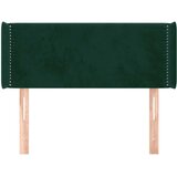  Uzglavlje s ušima tamnozeleno 83x16x78/88 cm baršunasto | shoptok.hr