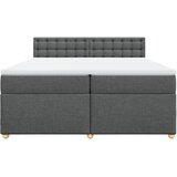 Krevet s oprugama i madracem tamnosivi 200 x 200 cm od tkanine | shoptok.hr