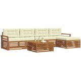  Set vanjskih sofa 6 kom. Prirodna i krem | shoptok.hr