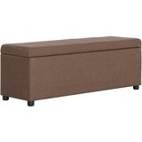  Klupa s pretincem za pohranu 116 cm smeđa poliesterska | shoptok.hr