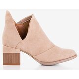 Resti Light brown women's boots on the post Jeneuer - Footwear | ePonuda.com