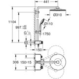 Grohe Euphoria 310 termostatski tuš sistem 26507GN0 Cene