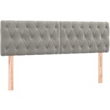 Maison Chic Posteljno vzglavje - Vzglavna omarica 2 kosa svetlo sivo 72x7x78/88 cm žamet, (22077411) Cene