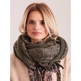 Yups Striped scarf with fringe green Cene'.'