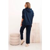 Kesi Włoski Women's set buttery hoodie and pants with a belt navy | Eponuda.ba