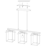Eglo visilica Loncino 49496, 3x E27, 74,5 cm, crna/dimljeno staklo | shoptok.hr