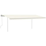  Tenda na ručno uvlačenje sa stupovima 6 x 3 5 m krem | shoptok.hr