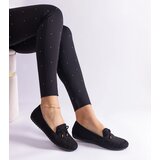 Gemre Treja suede black moccasins with bow | Shoptok.si