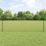  Stupovi za ogradu 11 kom U-kanal sivi 60 cm čelik Šesterokutna ograda siva 0.6x50 m čelik | shoptok.hr