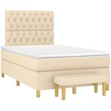  box spring s madracem krem 120 x 190 cm od tkanine | shoptok.hr