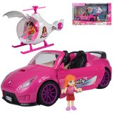 Magic Toys Fashion Sport Car: Roza športni avto set z lučjo in zvokom, s helikopterjem | Shoptok.si