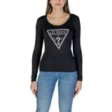 Guess Majice s kratkimi rokavi LS CN SHINY TRIANGLE W5RI65 J1314 Črna