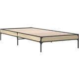 vidaXL Posteljni okvir sonoma hrast 90x190 cm inženirski les in kovina, (21142820) Cene