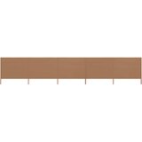  Vjetrobran s 5 panela od tkanine 600 x 80 cm smeđe-sivi | shoptok.hr