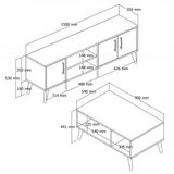 Hanah home set za dnevnu sobu set 1586 2076 | ePonuda.com