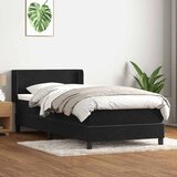 vidaXL Box spring krevet s madracem crni 90x210 cm baršunasti | shoptok.hr