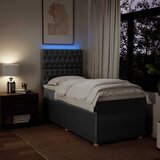  Krevet s oprugama i madracem tamnosivi 100 x 200 cm od tkanine | shoptok.hr