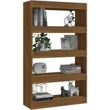 vidaXL Ormarić za knjige / pregrada smeđi hrast 80x30x135 cm iverica | shoptok.hr