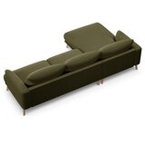 Micadoni Zelena žametna kotna sedežna garnitura (levi kot/z ležalnikom) Naomi – | Shoptok.si