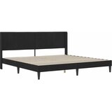  Krevetna konstrukcija s uzglavljem Crna 200 x 200 cm Baršun | shoptok.hr