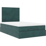 vidaXL Otomanski posteljni okvir z vzmetnicami zelen 120x190cm žamet, (21611185) | Shoptok.si