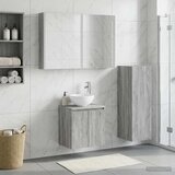  Set namještaja za kupaonicu 4 kom. Siva Sonoma | shoptok.hr