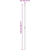 vidaXL Ograde 12 pcs Zelena 210 cm Čelik s praškastim premazom | shoptok.hr