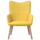  Stolica za opuštanje s osloncem za noge boja senfa od tkanine | shoptok.hr