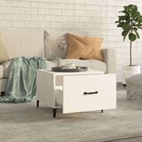  Stolić za kavu s metalnim nogama bijeli 50 x 50 x 40 cm | shoptok.hr