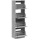 Ormarić Omarica za čevlje s 4 predali siva sonoma 60x42x204 c | Shoptok.si