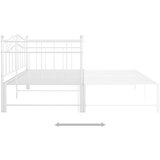 vidaXL izvlečni posteljni okvir bel kovinski 90x200 cm | Shoptok.si