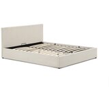 Kave Home Bež tapecirani bračni krevet s prostorom za odlaganje s podnicom 180x200 cm Nahiri – | shoptok.hr