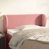 Uzglavlje s ušima ružičasto 103x23x78/88 cm baršunasto | shoptok.hr
