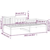  Dnevna postelja medeno rjava 80x200 cm trdna borovina, (20684877) | Shoptok.si