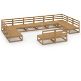  Vrtna sedežna garnitura 12-delna trdna borovina, (20815404) | Shoptok.si