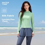  Watertime Ženski majica za kupanje, Dugi rukav, Zelena cene