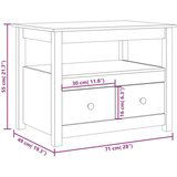  Klubska mizica bela 71x49x55 trdna borovina, (20711351) | Shoptok.si