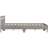  Okvir kreveta s uzglavljem LED siva boja hrasta 150x200 cm | shoptok.hr