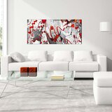  Slika - Red Ribbons (1 Part) Wide 100x45 | shoptok.hr