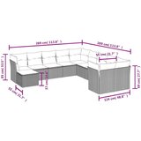  11-dijelni set vrtnih sofa od poliratana s jastucima crni | shoptok.hr