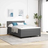  Krevet s opruga kutije Svijetlo siva i bijela. 160 x 200 cm | shoptok.hr