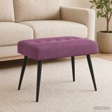  Klupa s gumbastim tkanjem Ljubičasta 60 x 40 x 45 cm Baršun | shoptok.hr