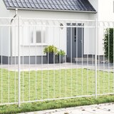 vidaXL Vrtna ograja bela 1,7x1,2 m jeklo Cene