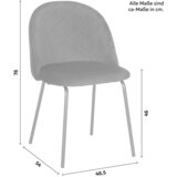 Bessagi Home stol selina, črna, žamet | Shoptok.si