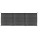 vidaXL set panela za ogradu WPC 526 x 186 cm crni Cijene
