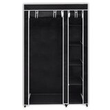 Furnova Zložljiva garderobna omara črne barve 110 x 45 x 175 cm, (21930375) | Shoptok.si
